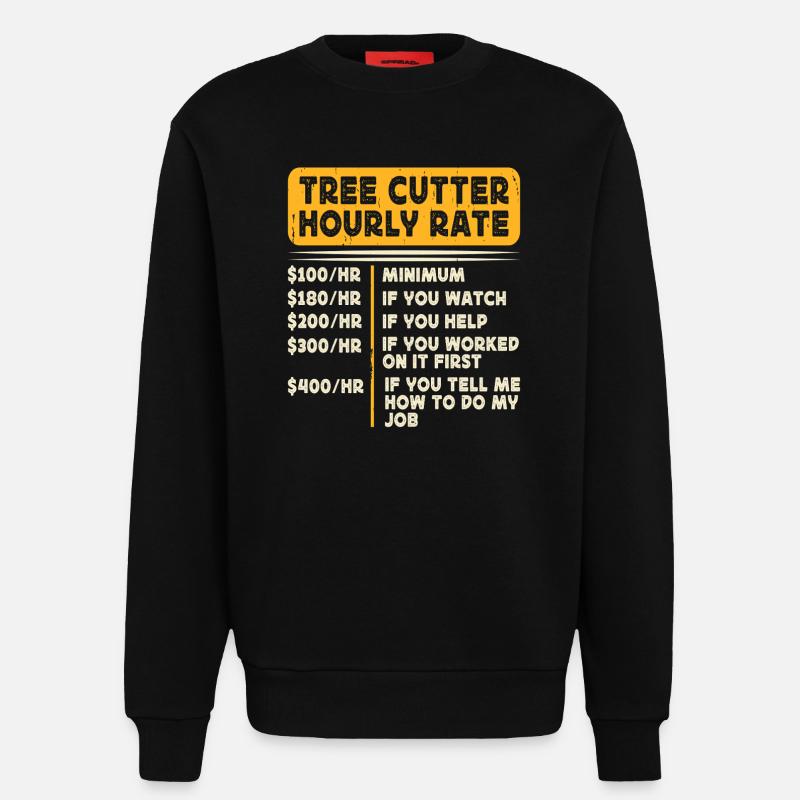 Baumpfleger Holzarbeiter Waldarbeiter Geschenk - Sweatshirt - made by SPREAD  - SOLID BLACK
