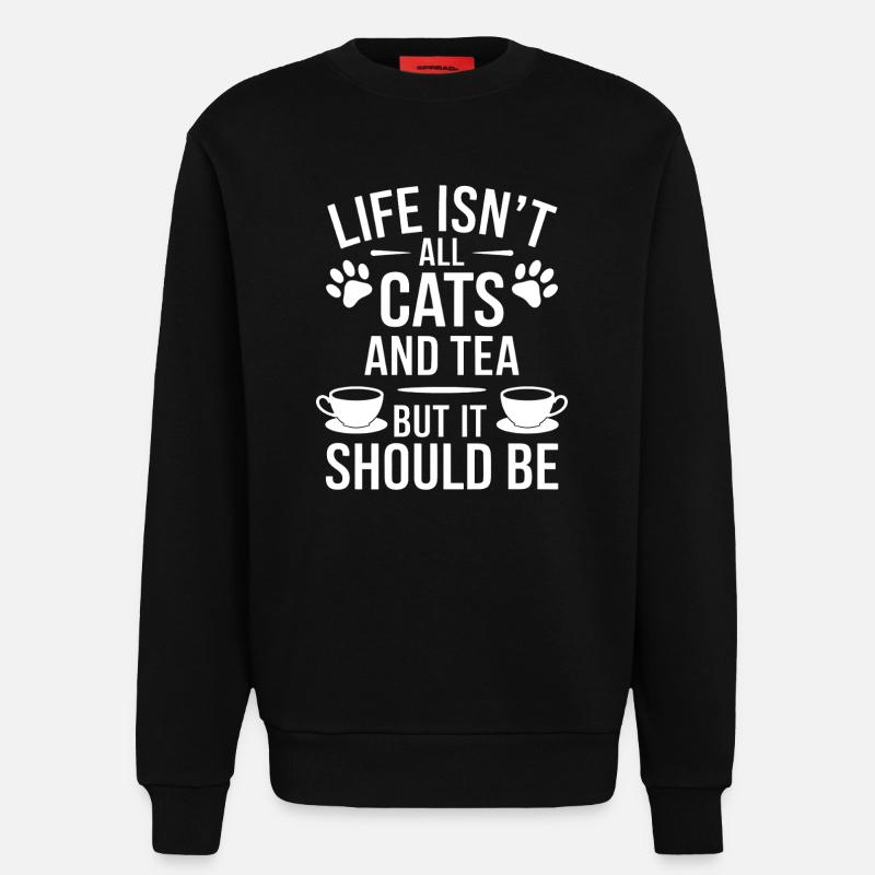 Tee Spruch Katzen Lustiges Tee Geschenk - Sweatshirt - made by SPREAD - SOLID BLACK