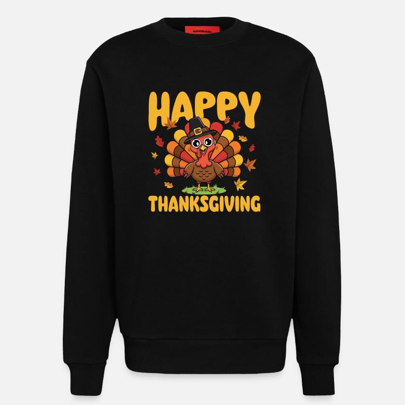 Frohes Thanksgiving Herbst Erntemischung - Sweatshirt - made by SPREAD  - SOLID BLACK