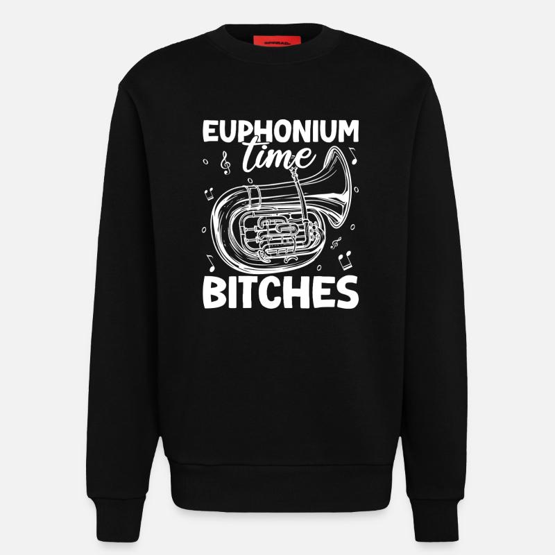 Baritone Player Time Bitches Euphonium - Sweatshirt - made by SPREAD  - SOLID BLACK