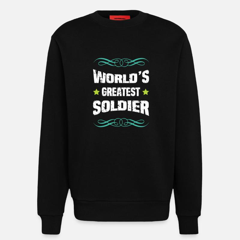 Weltbester Soldat - Sweatshirt - made by SPREAD  - SOLID BLACK