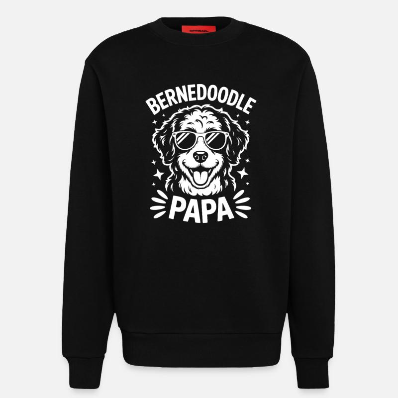 Bernedoodle Spruch Papa Witz Bernedoodle Geschenk - Sweatshirt - made by SPREAD  - SOLID BLACK