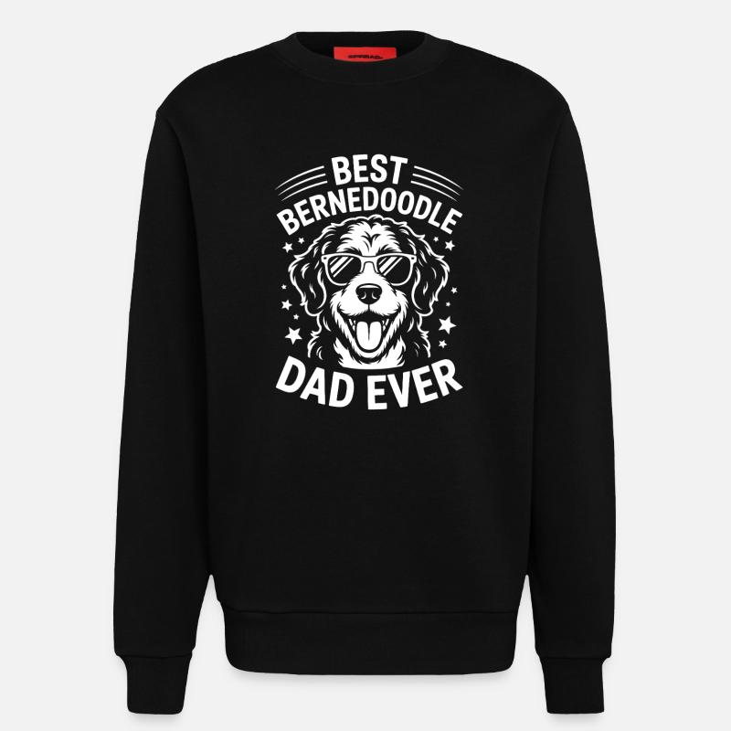 Bernedoodle Spruch Papa Witz Bernedoodle Geschenk - Sweatshirt - made by SPREAD - SOLID BLACK