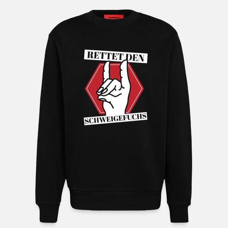 Schweigefuchs Lehrer Grundschule Kindergarten - Sweatshirt - made by SPREAD  - SOLID BLACK