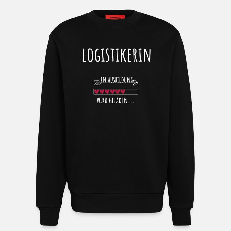 Studentin Beruf Ausbildung Logistikerin - Sweatshirt - made by SPREAD  - SOLID BLACK