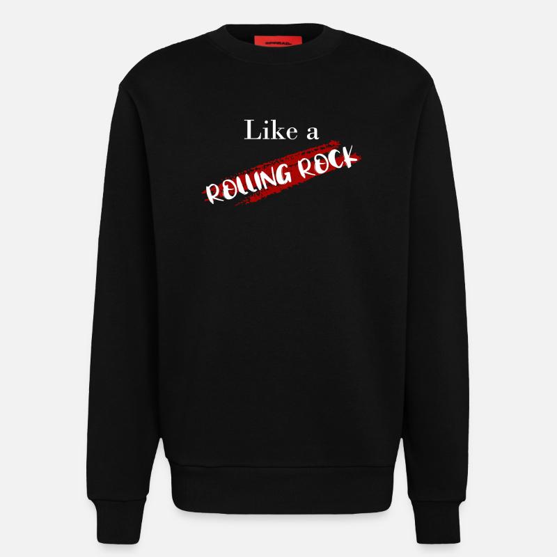 A Rolling Rock - Sweatshirt - made by SPREAD  - SOLID BLACK