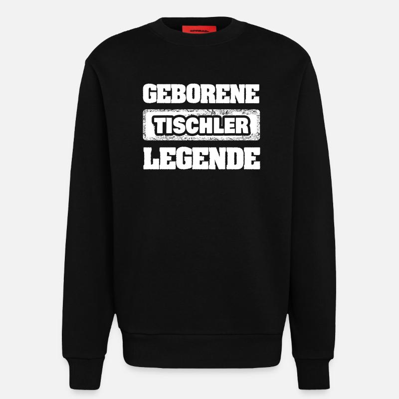Gift for Carpenter - Sweatshirt - made by SPREAD  - SOLID BLACK