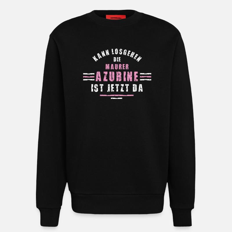 Bricklayer Trainee Apprenticeship Bricklayer - Sweatshirt - made by SPREAD  - SOLID BLACK