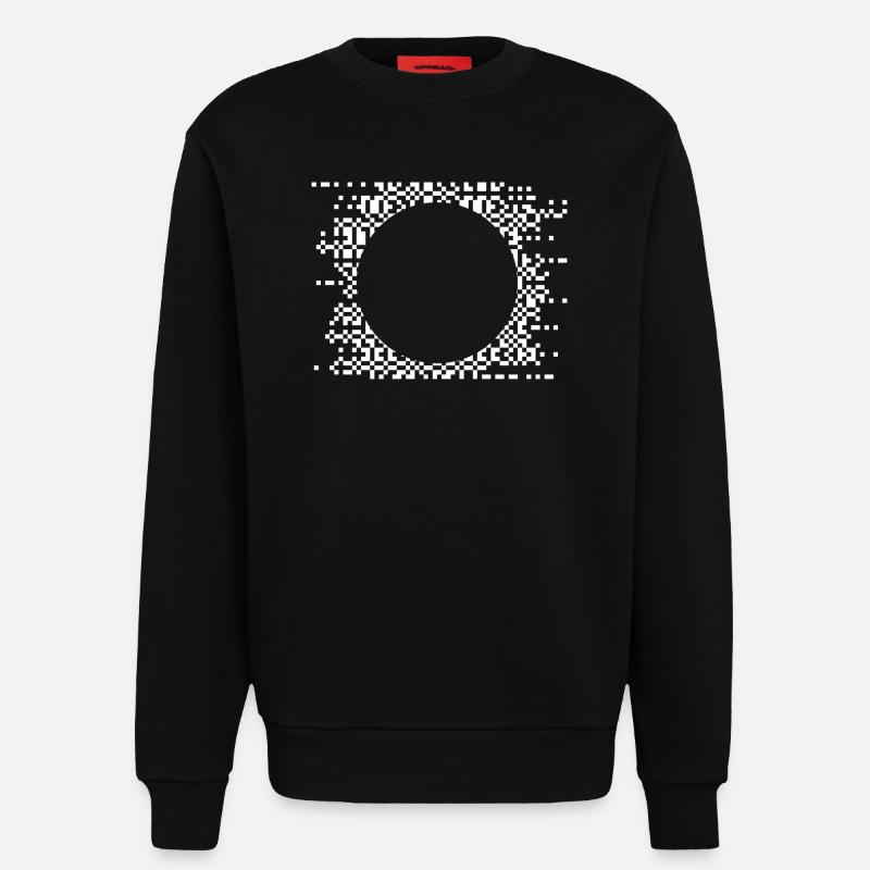 Pixel Circle Abstract Nebula - Sweatshirt - made by SPREAD  - SOLID BLACK