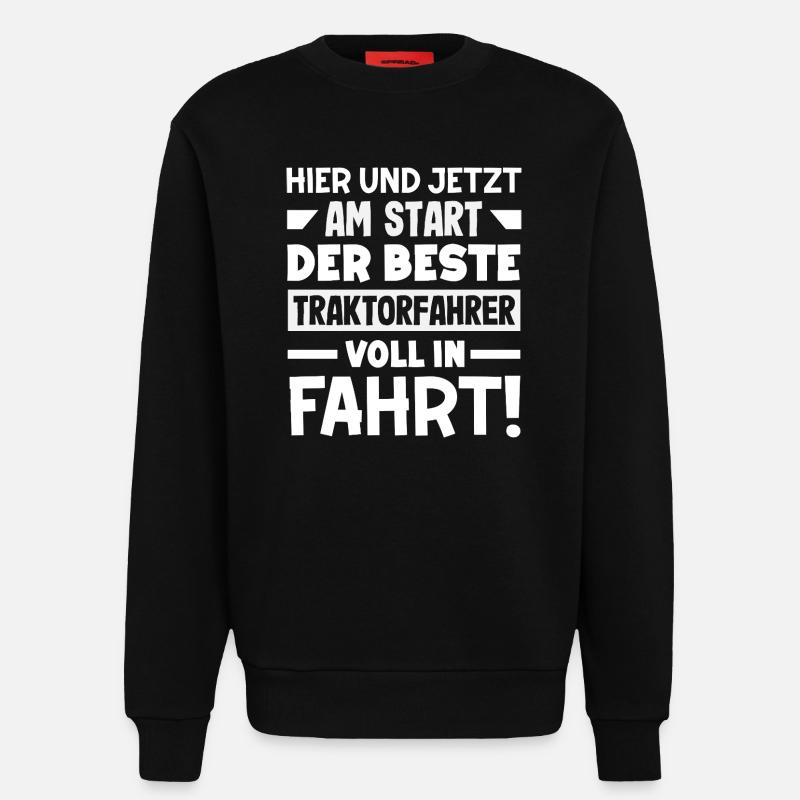 Der beste Traktorfahrer - Sweatshirt - made by SPREAD  - SOLID BLACK