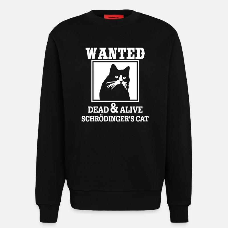 Schrödingers Katze gesucht, Nerdiges Quantenphysik - Sweatshirt - made by SPREAD - SOLID BLACK