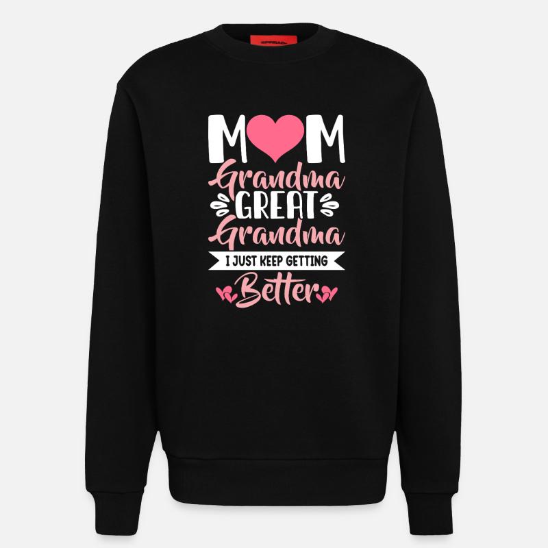 Oma Mama Geschenk Weihnachtsgeschenke Großmutter - Sweatshirt - made by SPREAD - SOLID BLACK