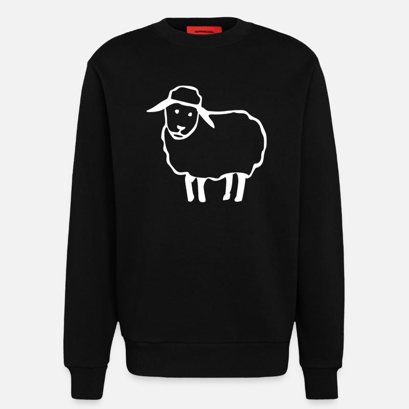 Schaf - Sweatshirt - made by SPREAD  - SOLID BLACK