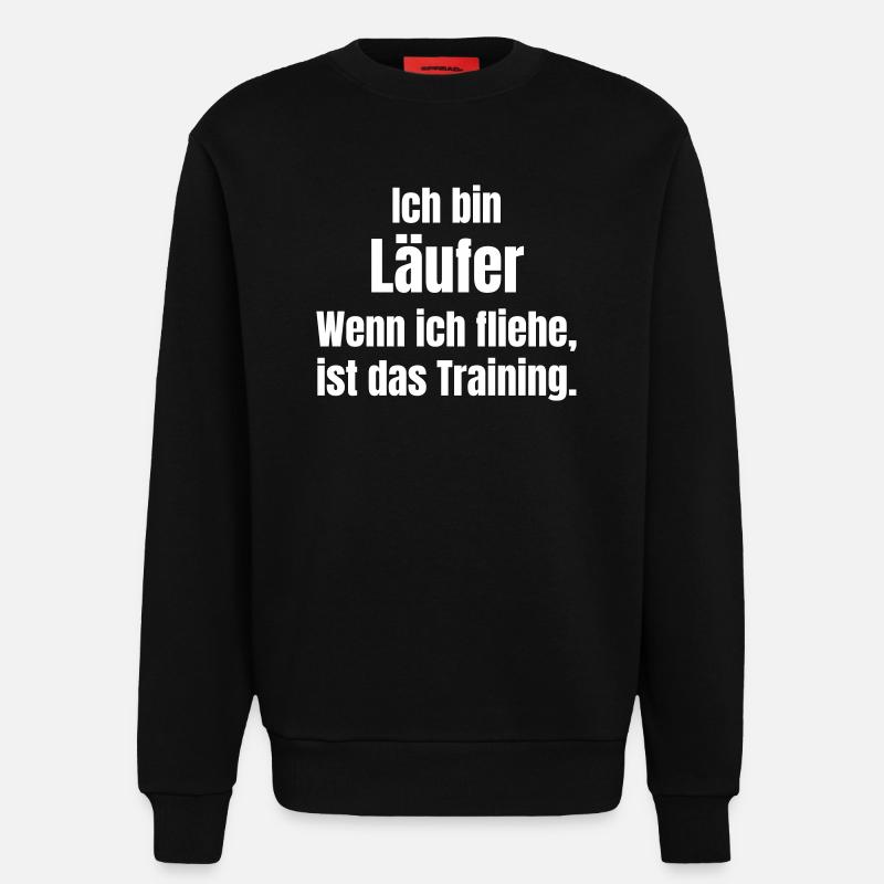 Ich bin Läufer Training Motivation - Sweatshirt - made by SPREAD - SOLID BLACK