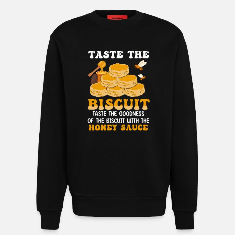 Honey Glazed Biscuit Stack - Sweatshirt - made by SPREAD  - SOLID BLACK