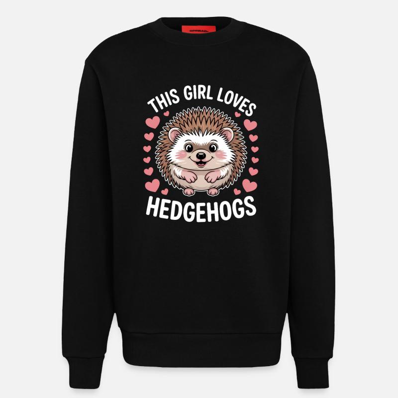 Igel Spruch Mädchen Lustiges Igel Geschenk - Sweatshirt - made by SPREAD  - SOLID BLACK