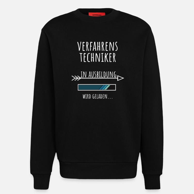 Process Engineer Studies Profession Training - Sweatshirt - made by SPREAD  - SOLID BLACK