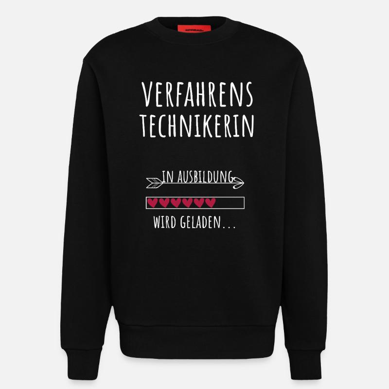 Process Engineer Studies Profession Training - Sweatshirt - made by SPREAD  - SOLID BLACK