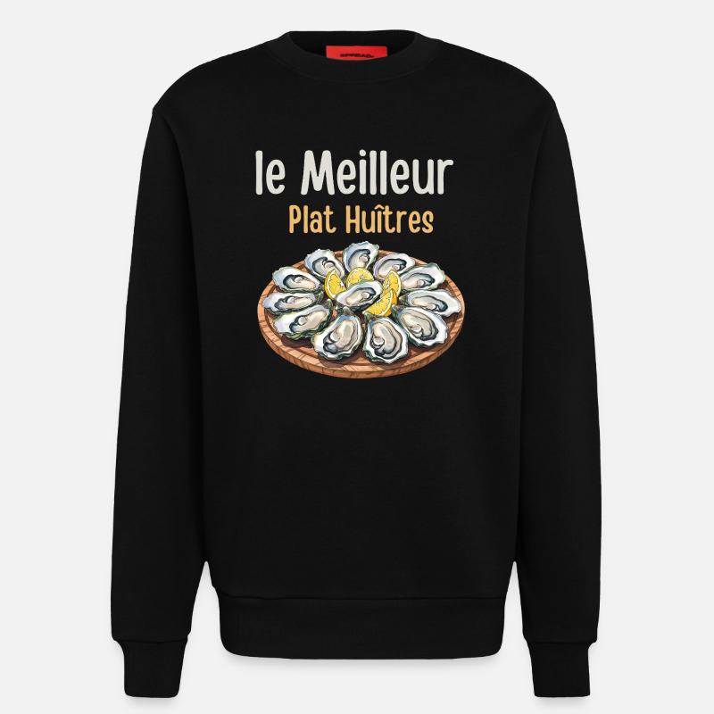 Die beste Austernplatte - Sweatshirt - made by SPREAD  - SOLID BLACK