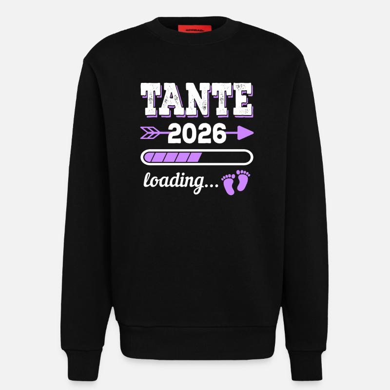 Tante 2026 Loading Schwangerschaft Geschenkidee - Sweatshirt - made by SPREAD  - SOLID BLACK