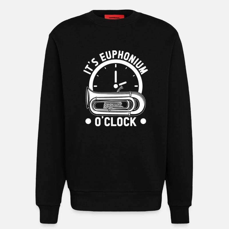 Bariton Player It´s O´Clock Euphonium - Sweatshirt - made by SPREAD - SOLID BLACK