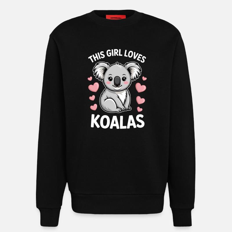 Koala Spruch Mädchen Lustiges Koala Geschenk - Sweatshirt - made by SPREAD  - SOLID BLACK