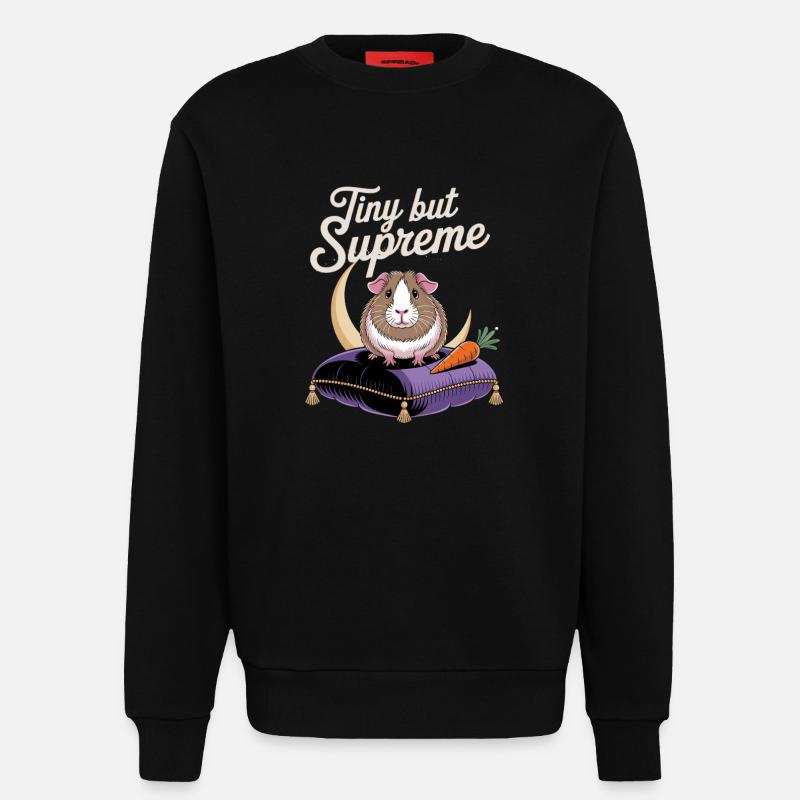 Tiny but Guinea Pig - Sweatshirt - made by SPREAD  - SOLID BLACK