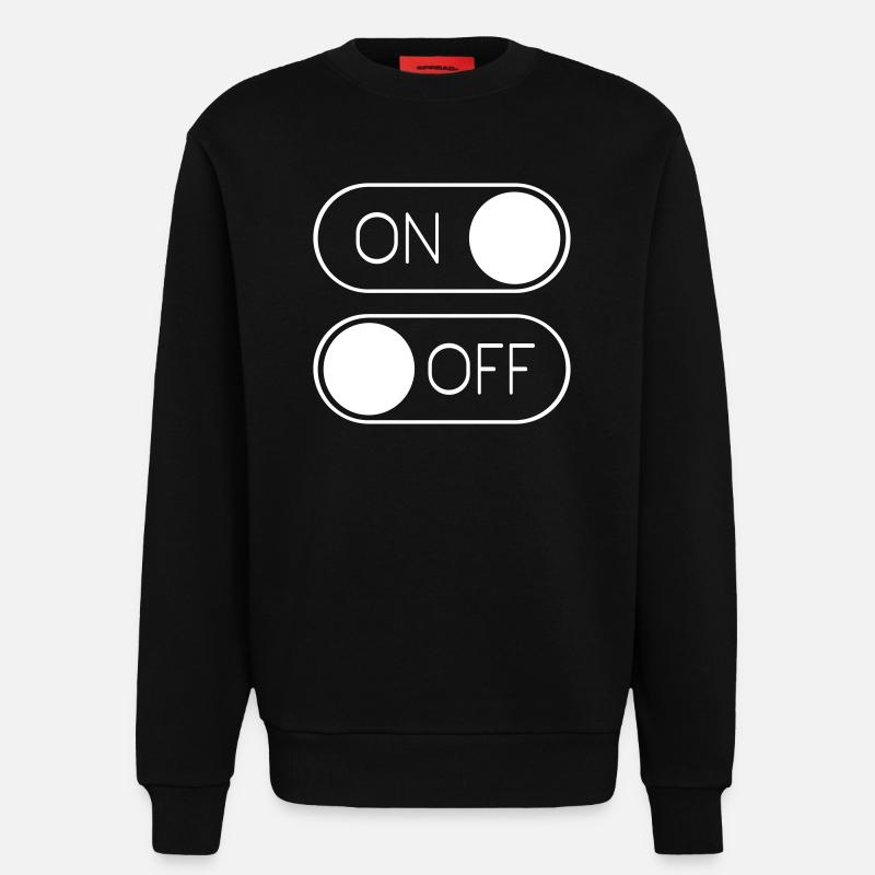 Toggle Graphic On Off Switch - Sweatshirt - made by SPREAD  - SOLID BLACK