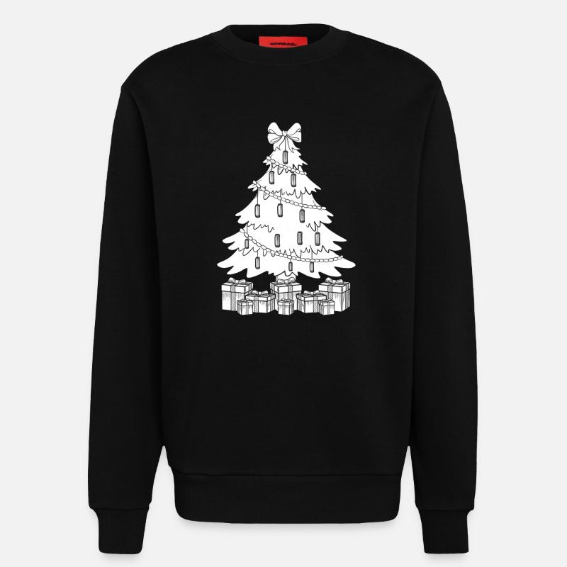Harmonica Musican Sapin de Noël Harmonica - Sweat bio décontracté fabriqué en UE - SOLID BLACK