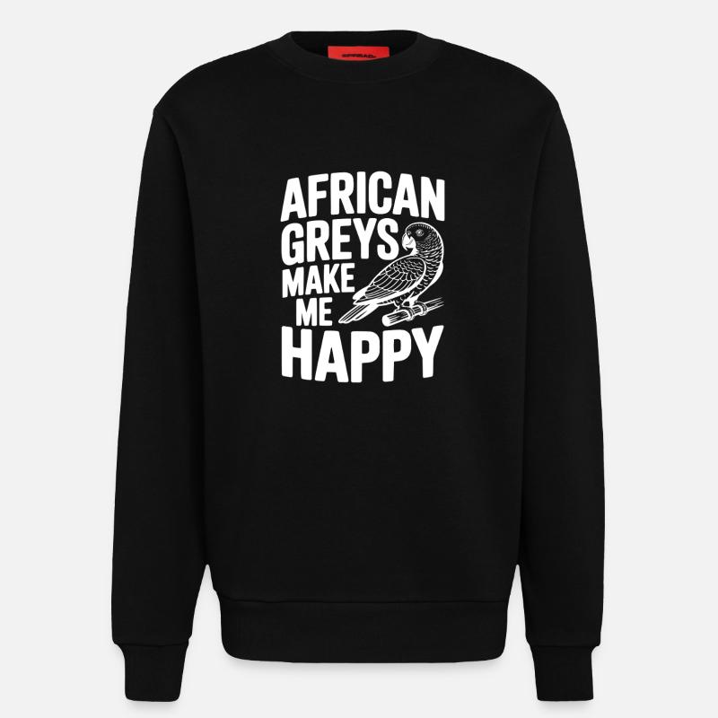 Afrikanische Grautöne machen mich glücklich - Sweatshirt - made by SPREAD  - SOLID BLACK