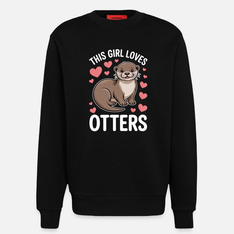 Otter Spruch Mädchen Lustiges Otter Geschenk - Sweatshirt - made by SPREAD  - SOLID BLACK