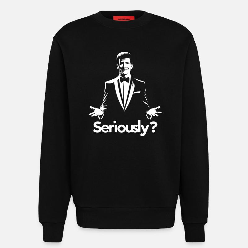 Seriously? Elegant Gala Silhouette - Sweatshirt - made by SPREAD - SOLID BLACK