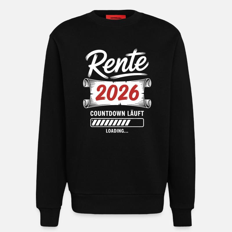 Rente 2026 Countdown läuft - Sweatshirt - made by SPREAD  - SOLID BLACK