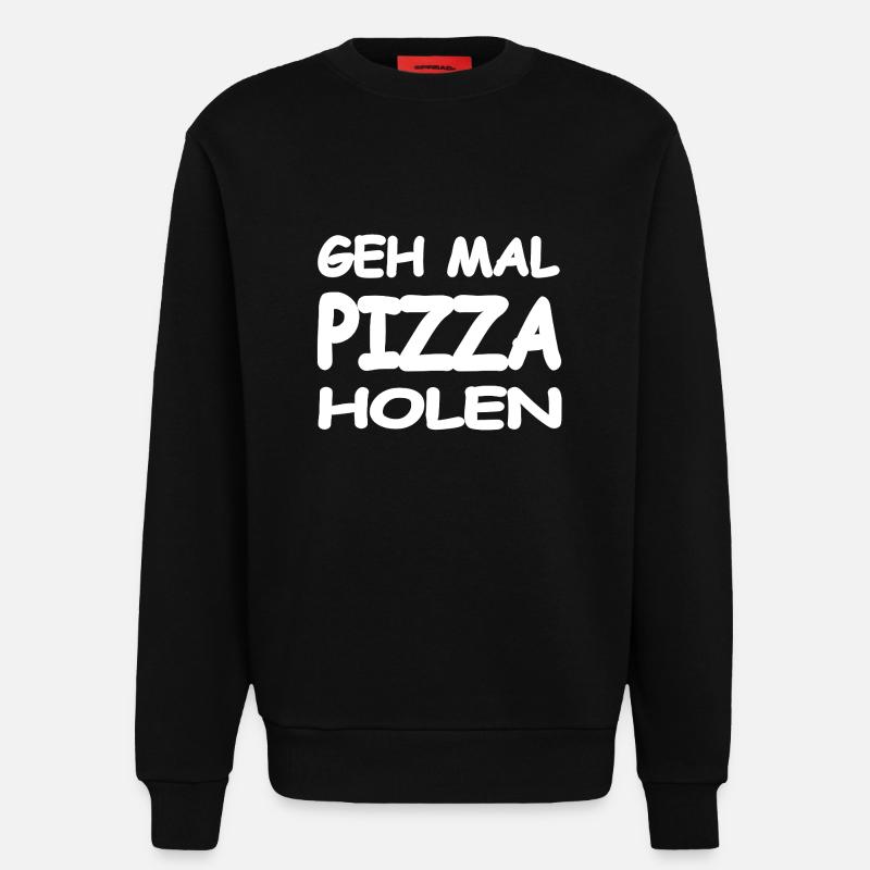 Pizza - Sweatshirt - made by SPREAD  - SOLID BLACK