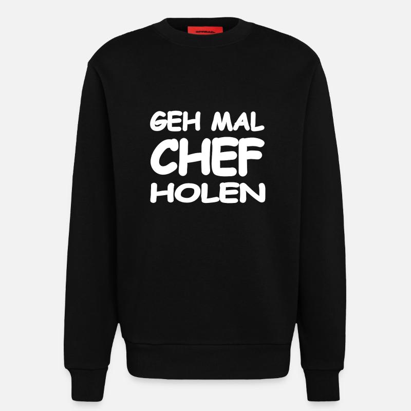 Chef - Sweatshirt - made by SPREAD  - SOLID BLACK