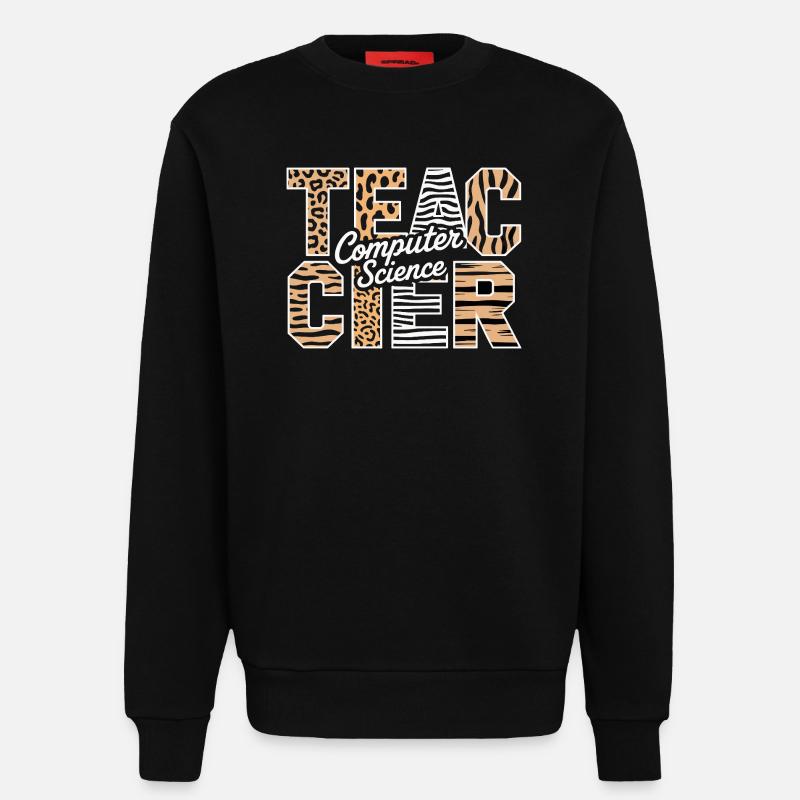 Computer Science Lehrer Tiermuster Stil - Sweatshirt - made by SPREAD - SOLID BLACK