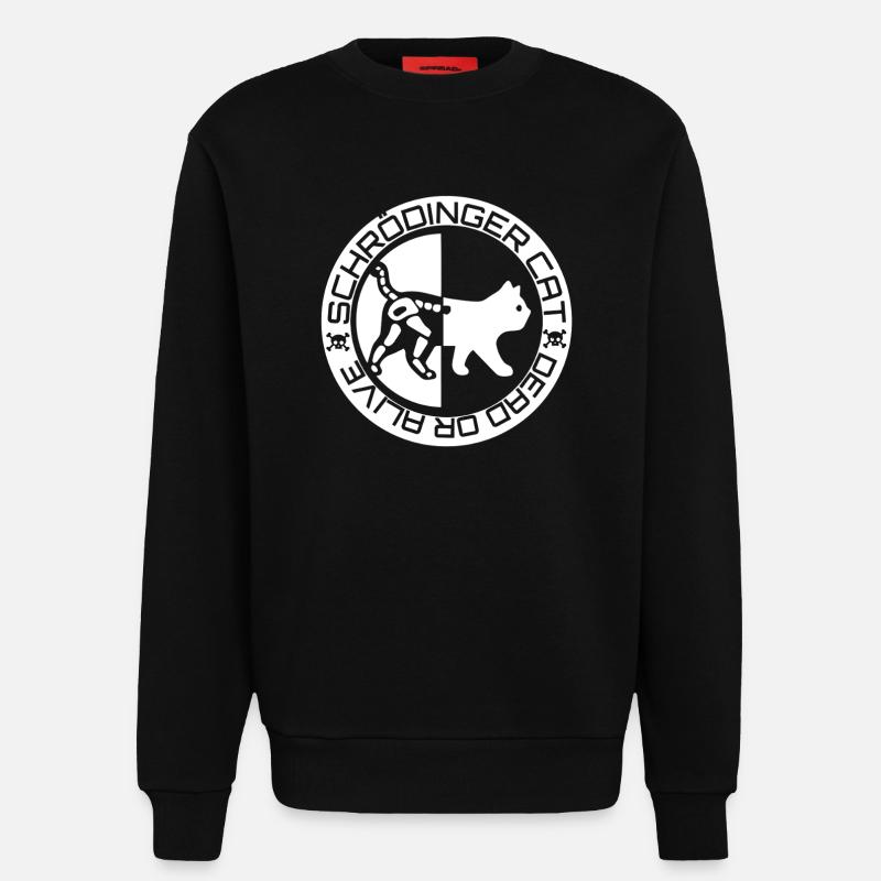 Le chat de Schrödinger - Sweat bio décontracté fabriqué en UE - SOLID BLACK