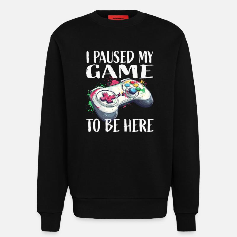 Ich pausierte mein Spiel Controller - Sweatshirt - made by SPREAD  - SOLID BLACK