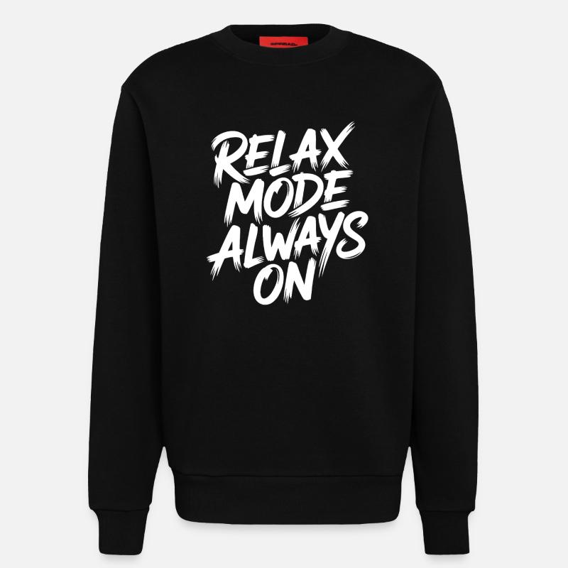 Relaxation mode always on - Sweatshirt - made by SPREAD  - SOLID BLACK