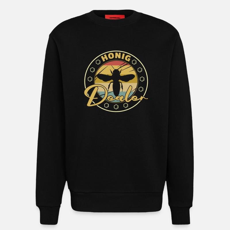 Beekeeper Bee Design for Beekeepers - Sweatshirt - made by SPREAD  - SOLID BLACK