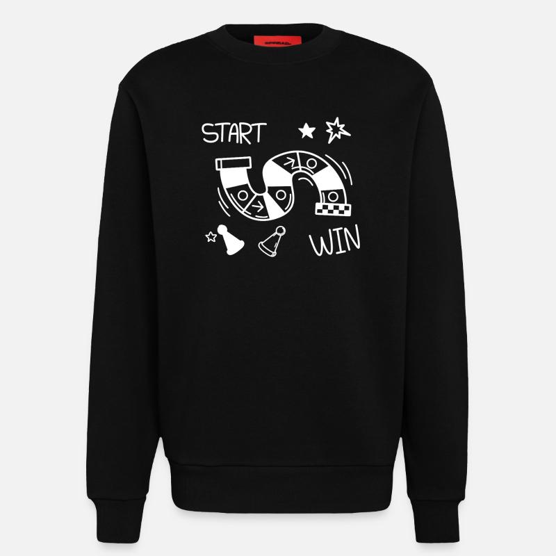 Start Win Arcade Board Game - Sweatshirt - made by SPREAD - SOLID BLACK