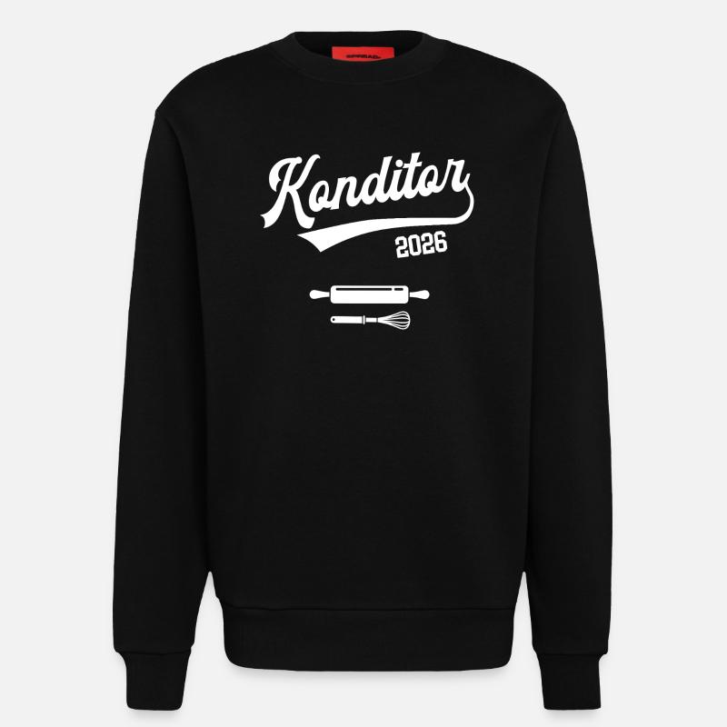 Confectioner 2026 Apprenticeship Profession Confectionery Apprentice - Sweatshirt - made by SPREAD  - SOLID BLACK