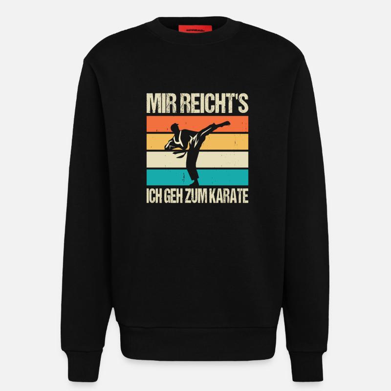 Karate Training Geschenke Karatetraining - Sweatshirt - made by SPREAD  - SOLID BLACK