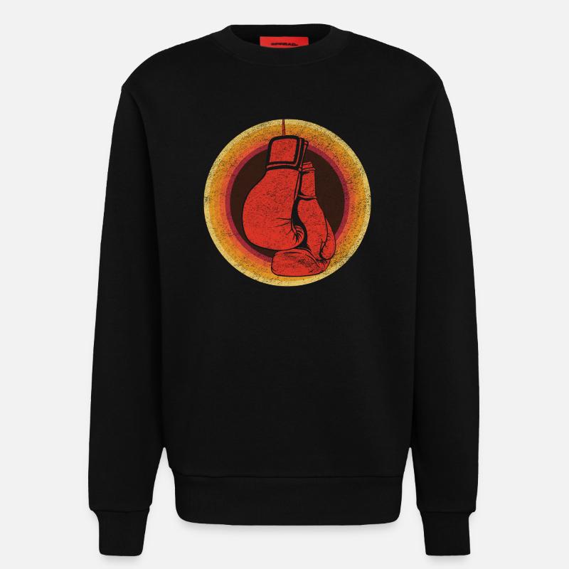 Illustrations de Boxing Momentum - Sweat bio décontracté fabriqué en UE - SOLID BLACK