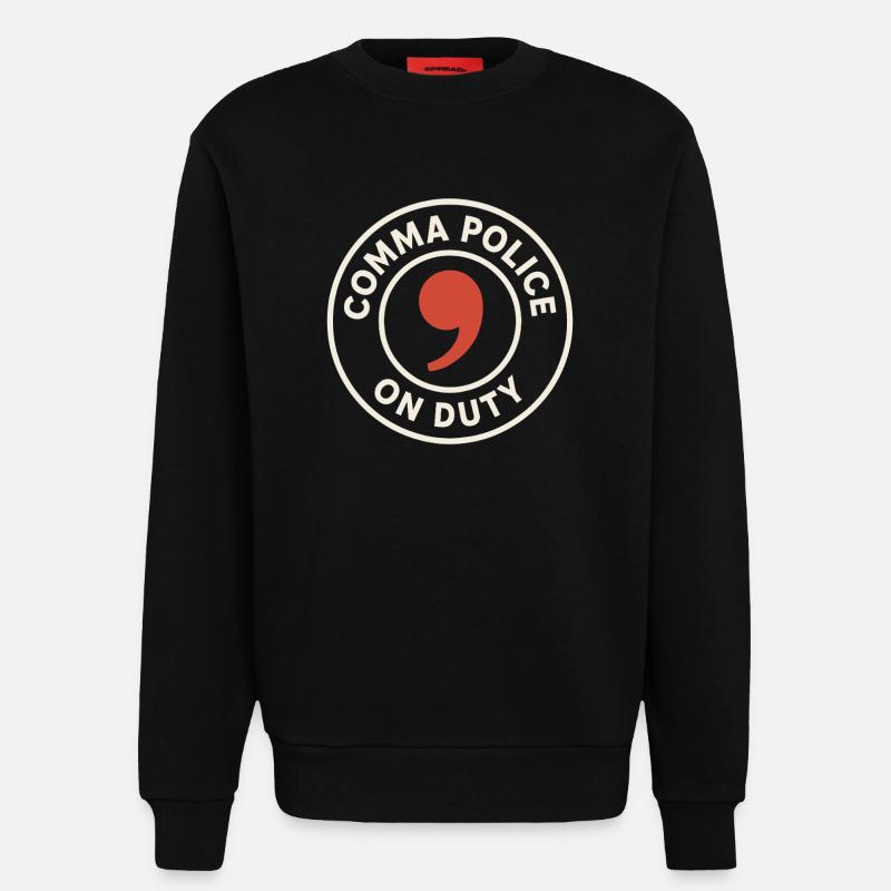 Grammatik Oxford Comma Language Rules - Sweatshirt - made by SPREAD - SOLID BLACK