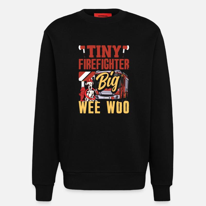 Wee Woo Squad Fire Tiny Feuerwehrmann - Sweatshirt - made by SPREAD  - SOLID BLACK