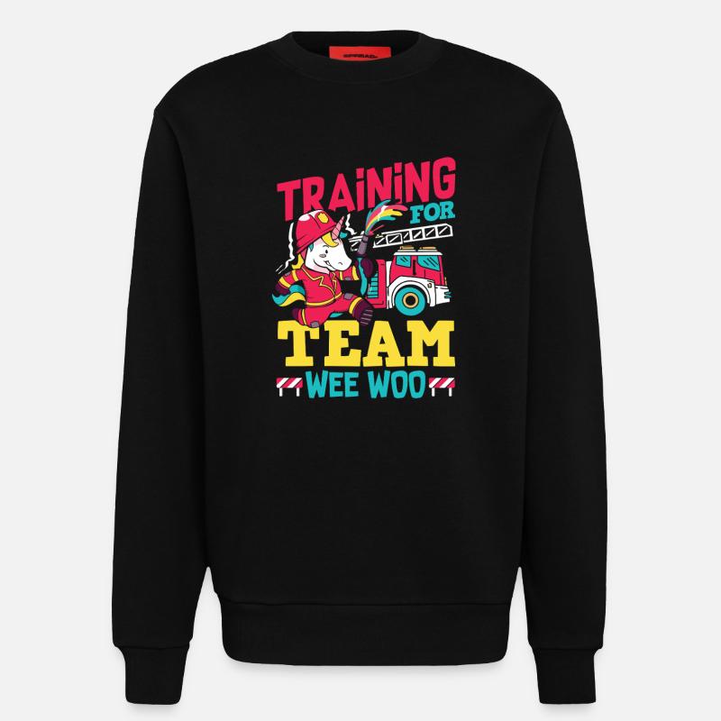 Wee Woo Squad Fire Tiny Firefighter - Sweatshirt - made by SPREAD - SOLID BLACK