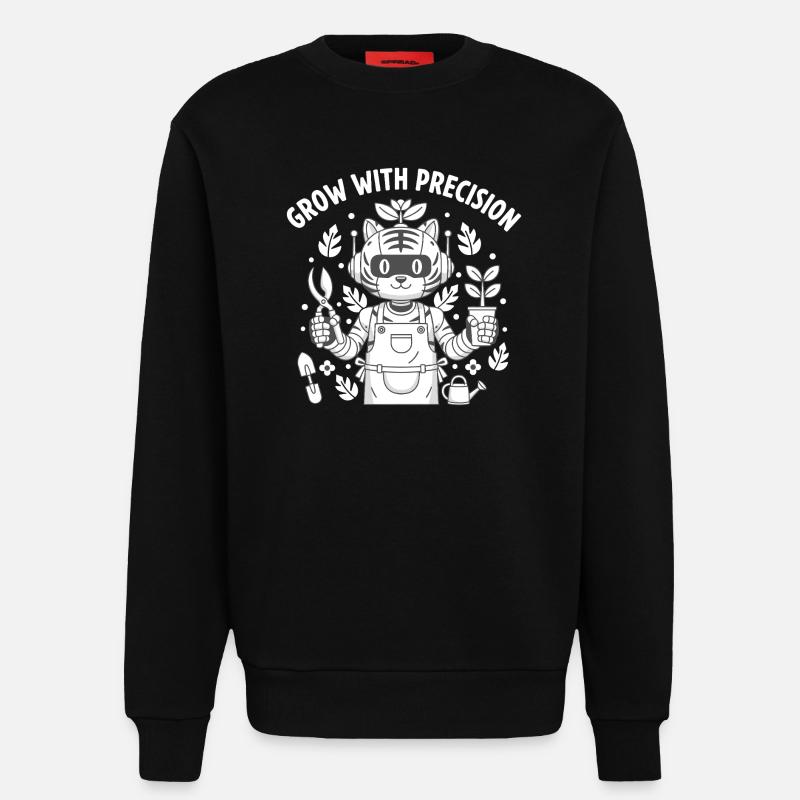 Gartenroboter Katzengärtner - Sweatshirt - made by SPREAD  - SOLID BLACK