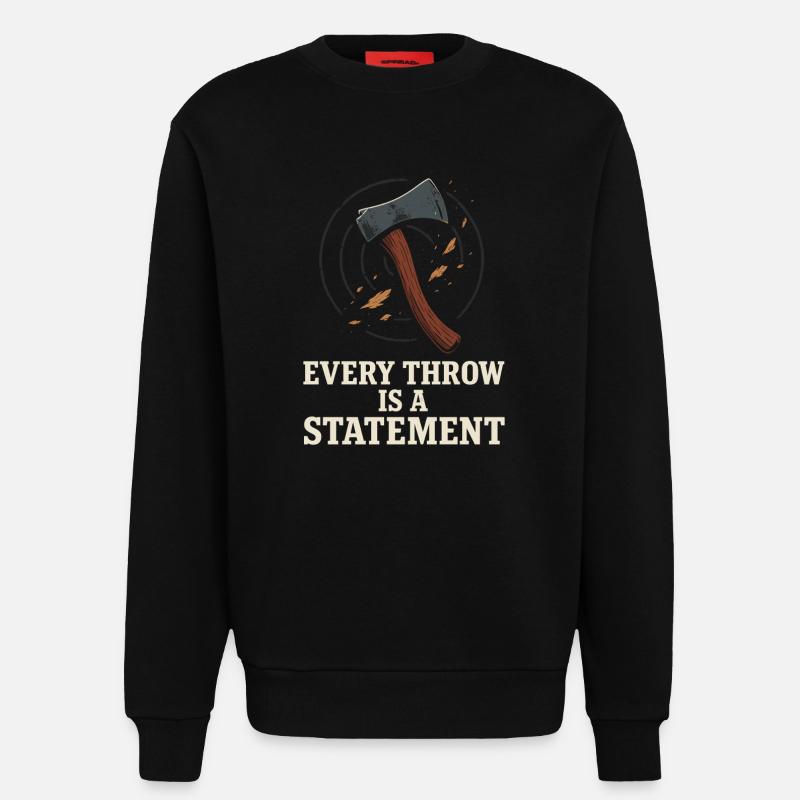 Frauen Axtwerfen Geschenk I Steckäxte - Sweatshirt - made by SPREAD  - SOLID BLACK