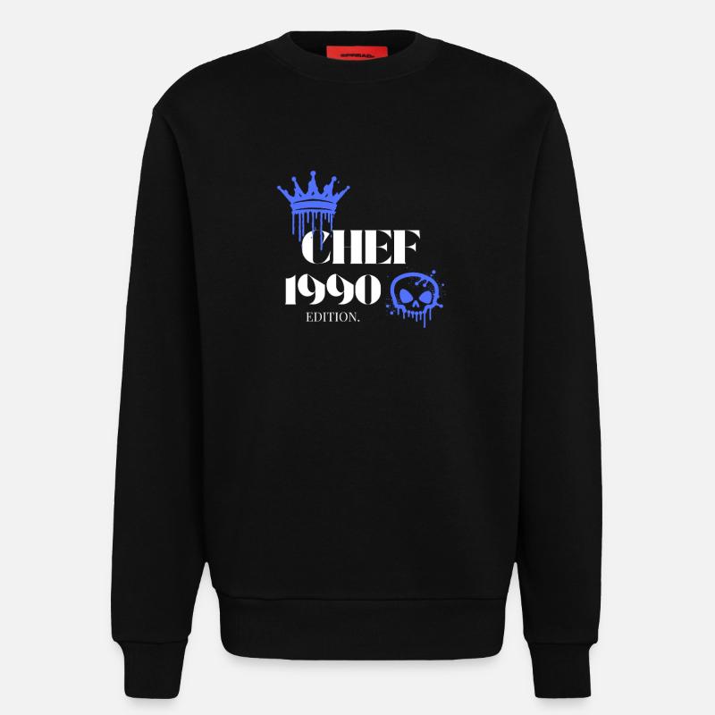 Édition Chef 1990 : 35e anniversaire Déclaration - Sweat bio décontracté fabriqué en UE - SOLID BLACK